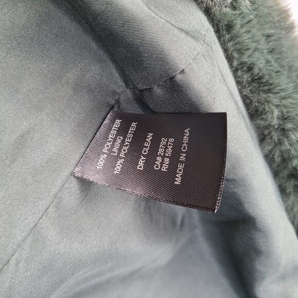 Rachel Zoe Women's Green Teddy Bear Coat Size Small Fluffy Jacket - Picture 4 of 11